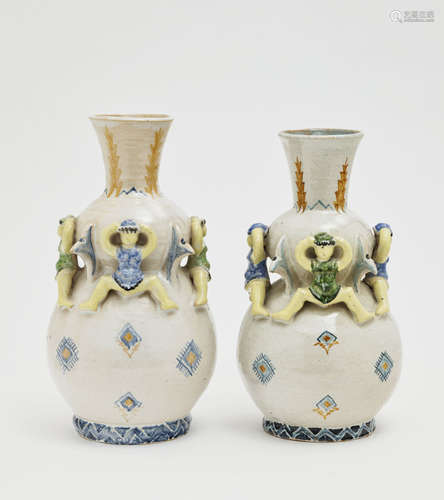 A pair of vases