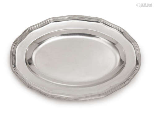 An oval platter