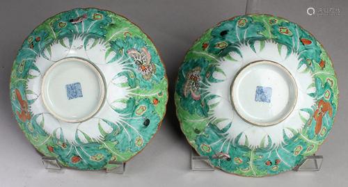 A Pair of Antique Chinese Famille Rose Bowls