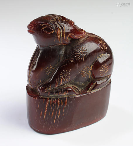 A Carved Horn Seal