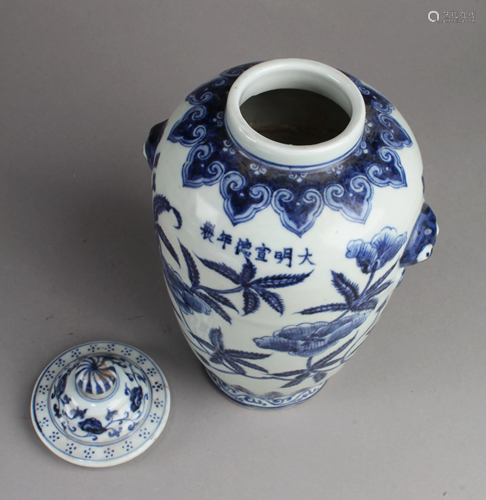 Chinese Blue & White Porcelain Vase