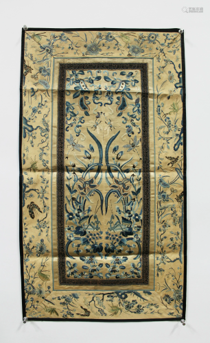 A Chinese Blue Color Embroidery