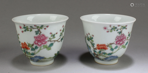 A Pair of Chinese Porcelain Cups