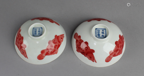 A Pair of Chinese Porcelain Cups