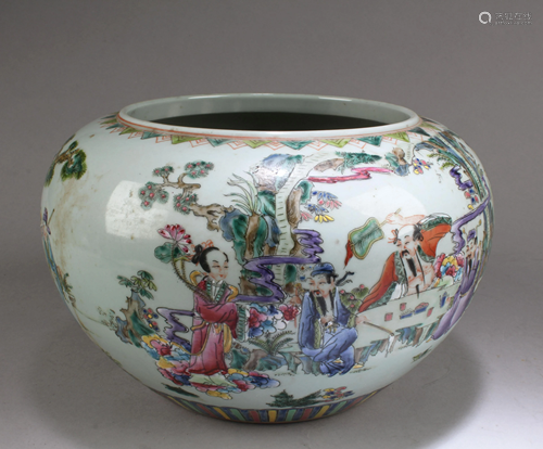 Chinese Famille Verte Porcelain Jar