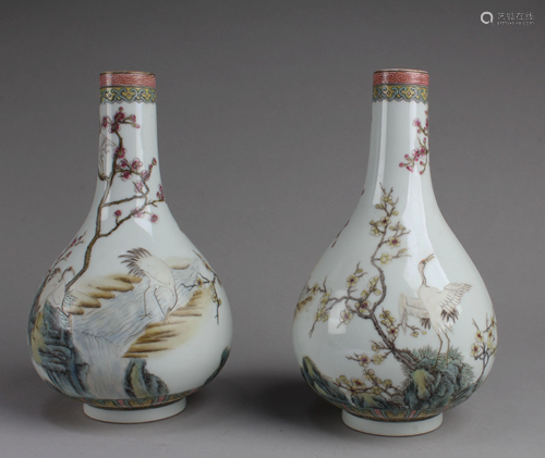 A Pair of Chinese Porcelain Vases