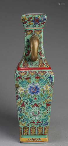 Chinese Famille Verte Porcelain Vase