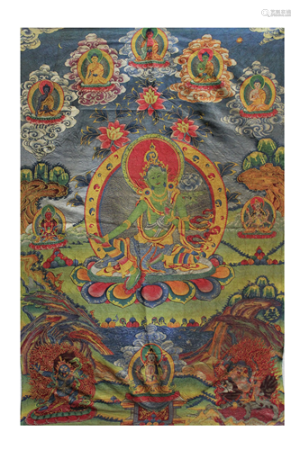 An Embroidered Thangka