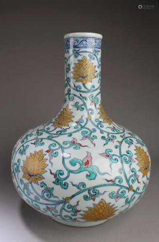 Chinese Famille Verte Porcelain Vase