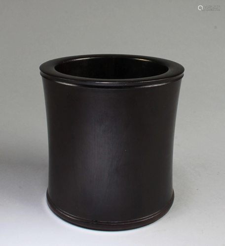 Chinese Hardwood (Possibly Zitan) Brushpot