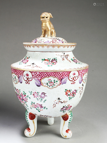 Chinese Porcelain Tripod Container