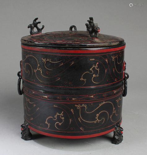 Chinese Bronze Tripod Container