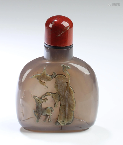 Chinese Amber Snuff Bottle