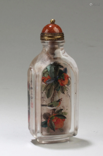 Chinese Crystal Glass Snuff Bottle