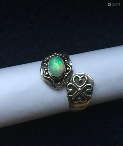 Opal Silver Ring #6.75