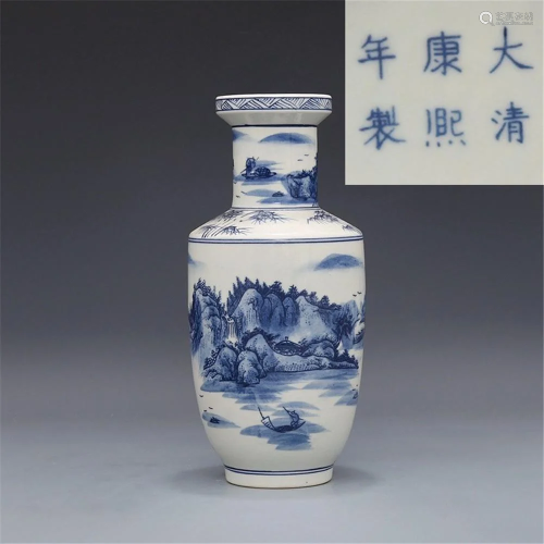 Qing dynasty, kangxi, blue and white