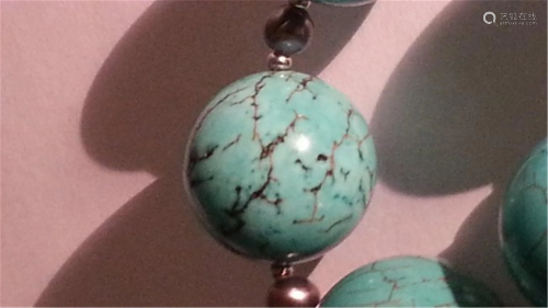 Beautiful Turquoise With pearl Necklace