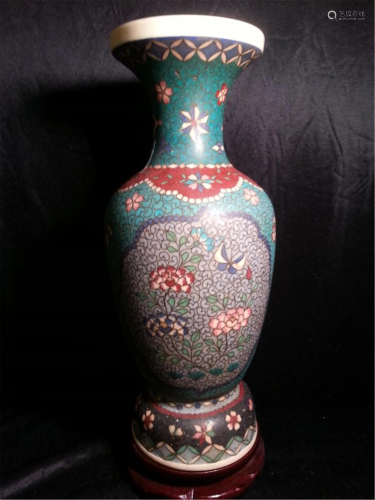 Porcelain Body Cloisonne Vase