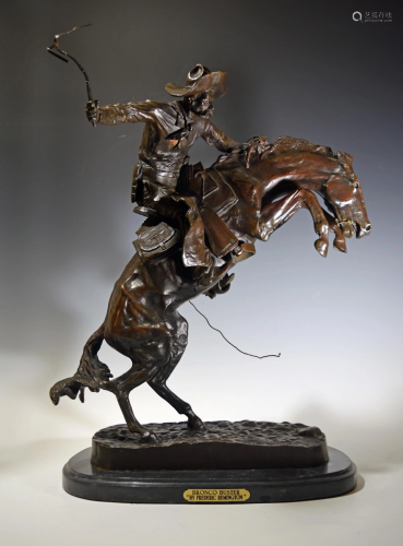 Bronze 'The Bronco Buster' Fredric Remington