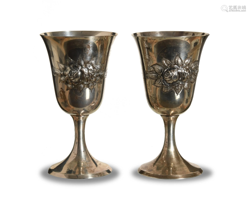 Stieff Silver Co., 2 Sterling Silver Goblets