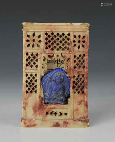 Soapstone Buddhist Shrine, 18th-19th C