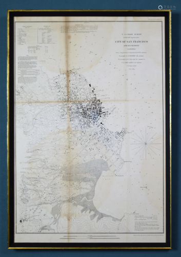 1853 Coastal Survey Map of San Francisco