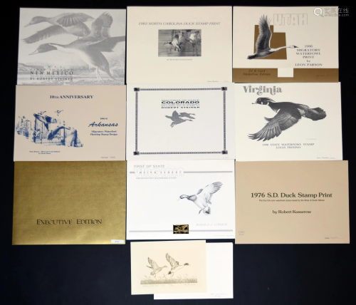 10 State Duck Stamp Sets in Sleeves