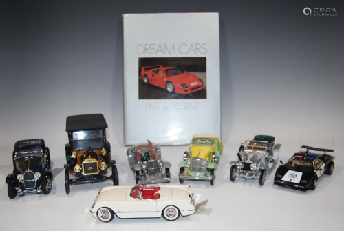 7 Franklin Mint Cars & Book on Dream Cars
