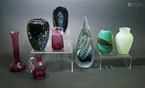 8, Studio Ahus & Other Art Glass Pieces