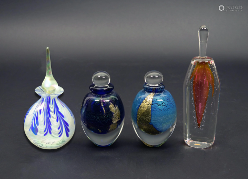 4 Art Glass Perfumes, Eickholt & Fire Island