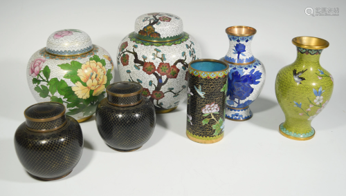 Group of 7 Chinese Cloisonne Items