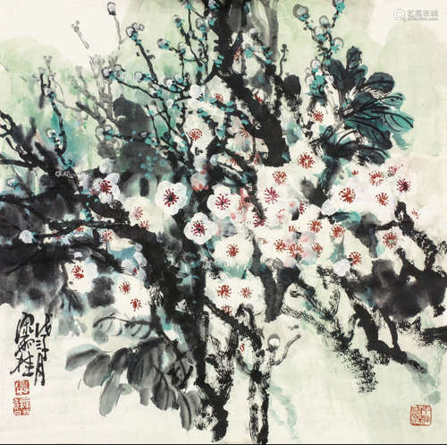 宋雨桂 花卉 纸本 画心