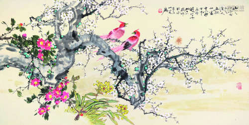 赵松泉（1914～2012） 甲申（2004）年作 山香 镜片 设色纸本