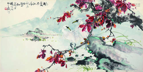 赵松泉（1914～2012） 丙戌（2006）年作 枫落吴江冷 镜心 设色纸本