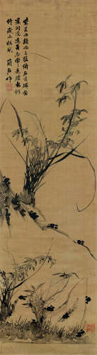 郭尚先（1785～1832） 兰草图 立轴 水墨绢本