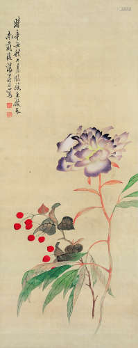 汤世澍（1831～1903） 辛丑（1901）年作 临瓯香馆本 立轴 设色纸本