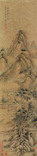 汤贻汾（1778～1853） 桐阴消夏图 镜片 水墨纸本