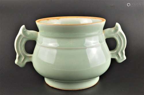 A LONGQUAN CELADON GLAZED CENSER SONG DYNASTY