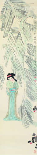 杨福音（b.1942） 己巳（1989）年作 红了樱桃绿了芭蕉 镜片 设色纸本