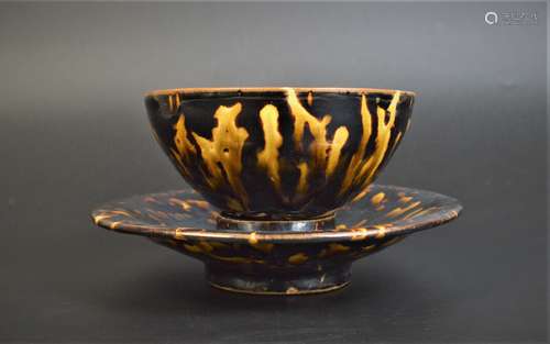 A TORTOISE SHELL GLAZED TEA BOWL SONG DYNASTY