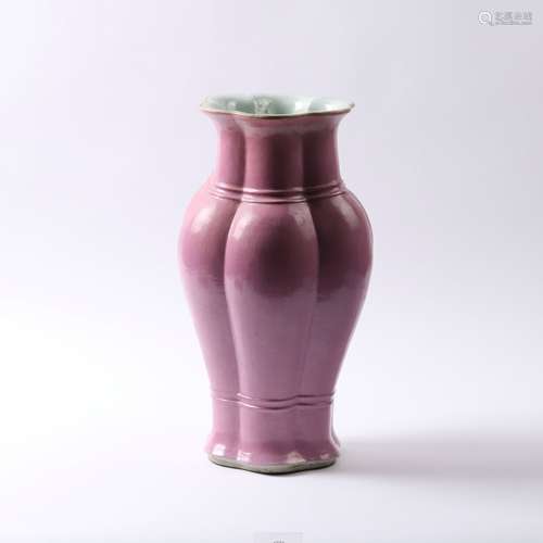 A PINK ENAMEL VASE QIANLONG PERIOD