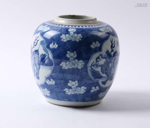 A BLUE AND WHITE ICE PLUM JAR KANGXI PERIOD