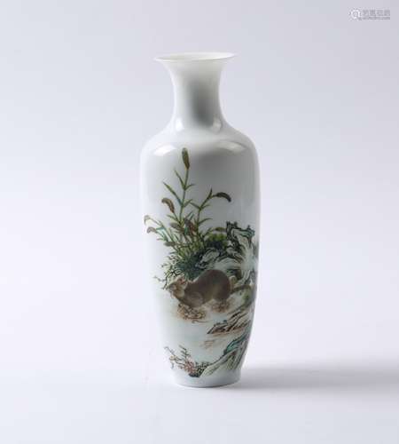 A FAMILLE ROSE VASE