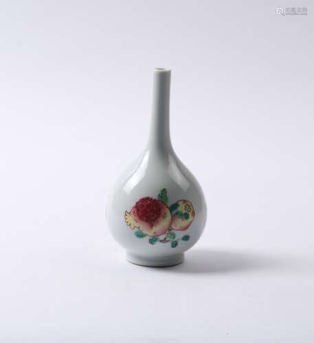 A FAMILLE ROSE PEAR SHAPED VASE REPUBLIC PERIOD