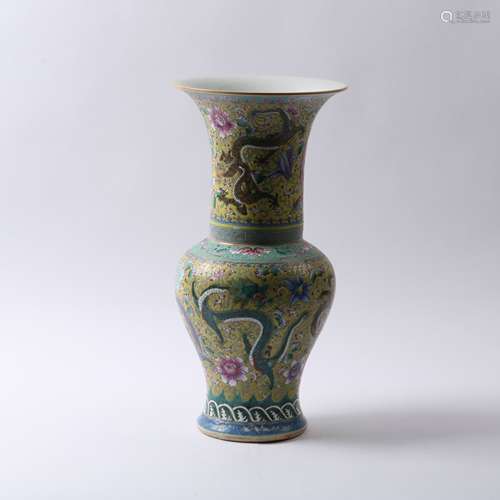 A FAMILLE ROSE YEN-YEN VASE GUANGXU PERIOD