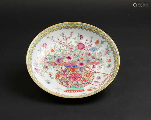 A FAMILLE ROSE PLATE YONGZHENG PERIOD