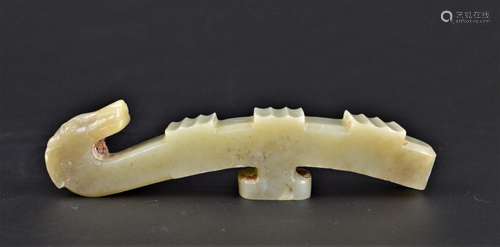 A YELLOW JADE BELT HOOK WARRING STATES PERIOD