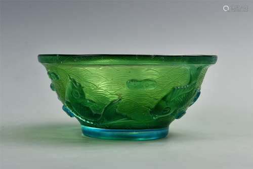 A PEKING GLASS BOWL QING DYNASTY