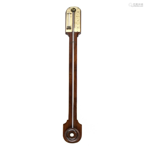 F E Becker Antique Stick Barometer