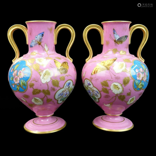 Pair of French Porcelain Vases